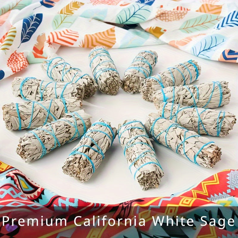 White Sage Smudge Kit with Palo Santo Sticks Abalone Shell Smudging Feather Crystal Stones Spiritual Cleansing Home Decor Gift Set