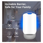 UV Sticky Trap Mosquito Killer Lamp Plug-In Indoor Bug Zapper with 10 Replacement Sticky Films Blue-Purple Light Non-Toxic Odorless Fly Insect Trap for Home Bedroom Kitchen Office