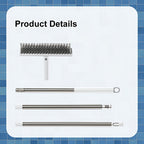 180 Rotating Multi-Purpose Cleaning Brush Long Handle Double-Sided Stiff Bristles Floor Scrubber for Bathroom Kitchen Patio Tile Shower Outdoor
