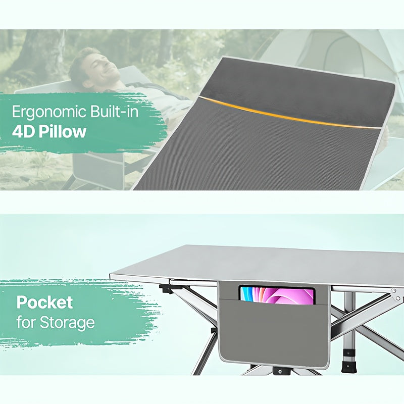 Portable Folding Camping Bed 28in Wide Heavy Duty 510 710 lbs with Optional Mattress Cushion Pillow Carry Bag Cot for Office Nap Beach Yard RV Adult