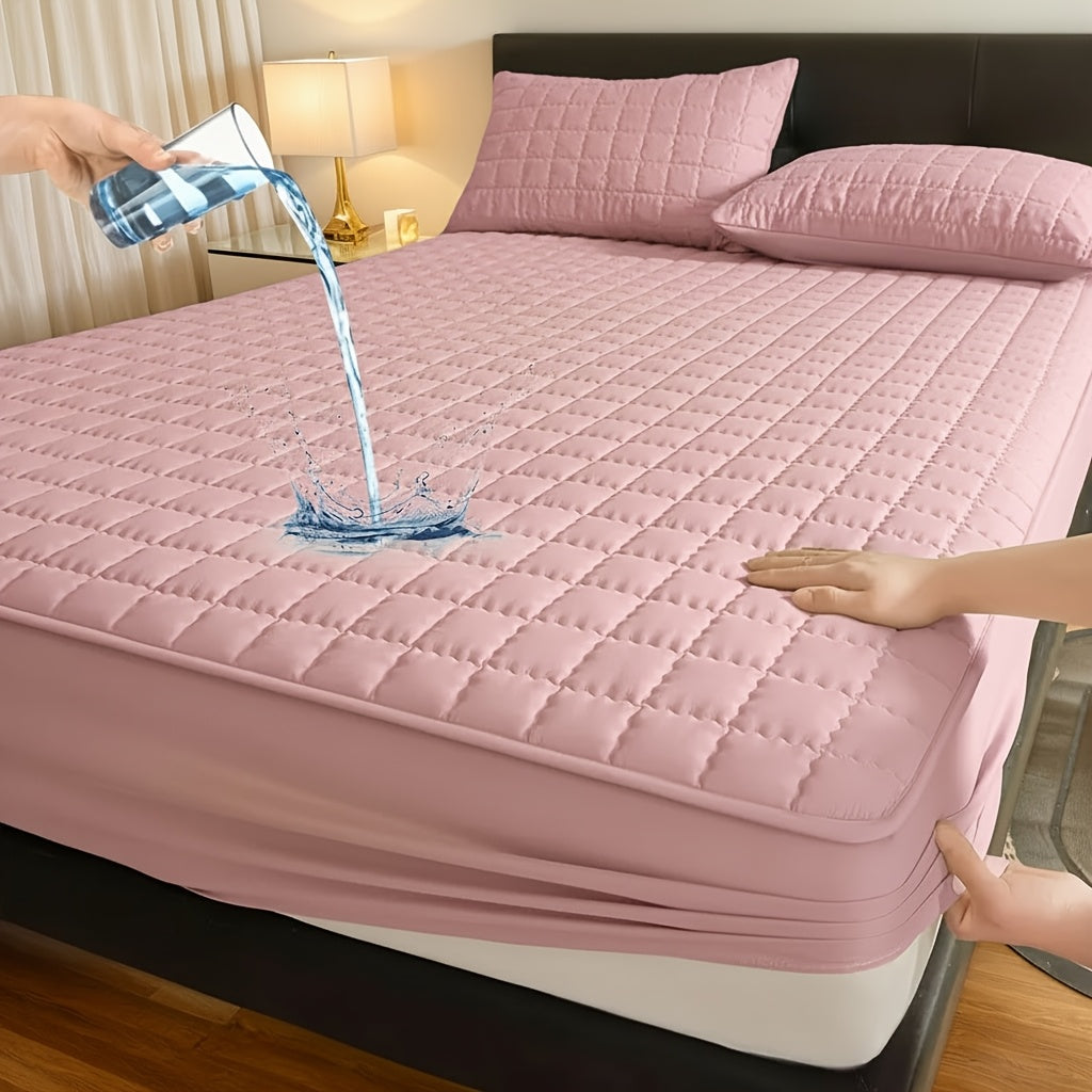 Mattress Protector Cover – Soft Breathable Cooling Fitted Sheet Style, Machine Washable, Twin Full Queen King, 7 Colors, Minimalist Bedding Essential