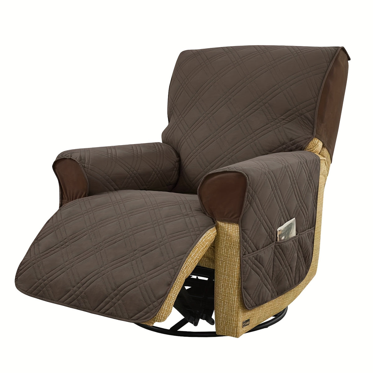 T-Cushion Armchair Cover Anti-Slip Double-Sided Design, Machine Washable Elastic Band Closure Chair Slipcover, Pet-Friendly All-Season Furniture Protector, Available in Small & Large – 8 Colors
