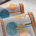 Bohemian Chenille Sofa Cover Tree Embroidery Print Thick Non-Slip Pet Friendly One-Piece Couch Protector Armchair Loveseat 3 4 Seater
