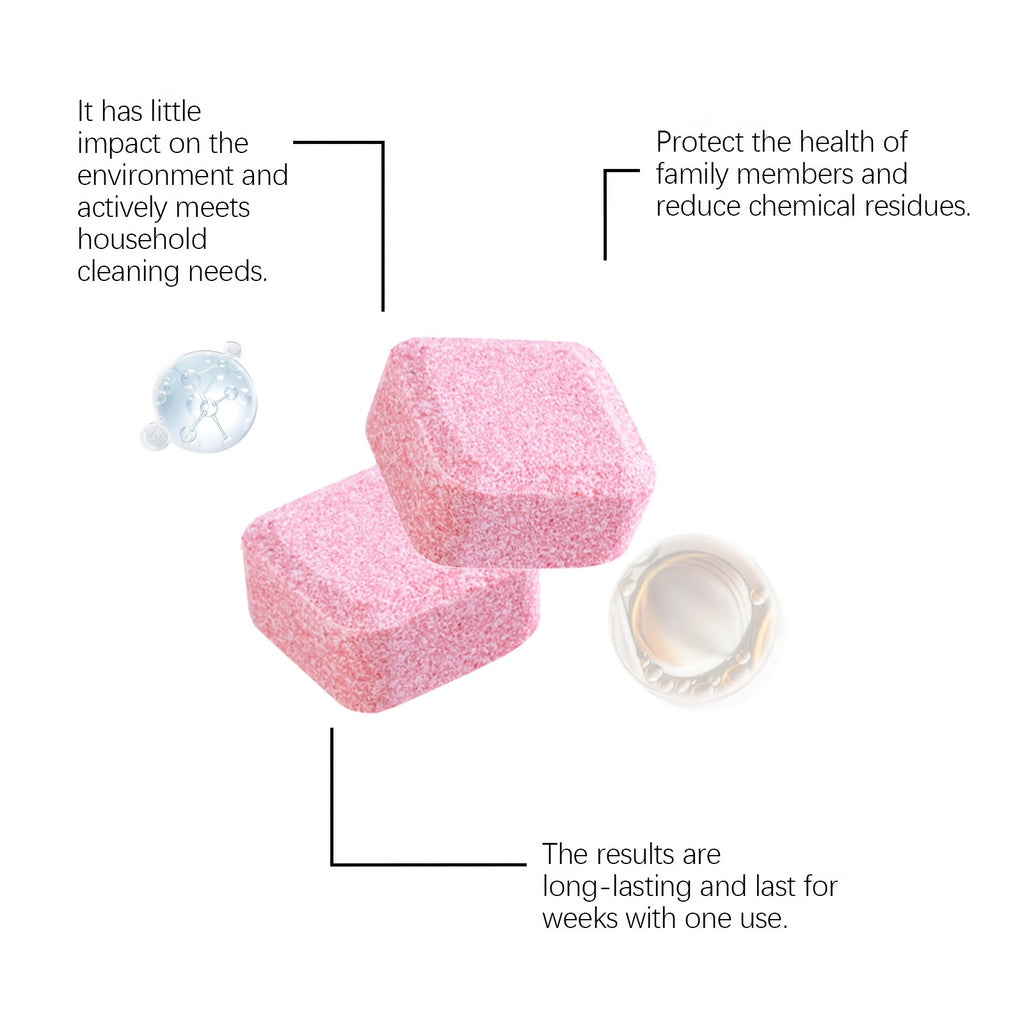 Toilet Bowl Cleaner Tablets Pink Effervescent Automatic Cleaning Tabs Powerful Descaling Deodorizing Long-Lasting Fragrance Household Bathroom 36 72 108 Pcs