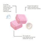 Toilet Bowl Cleaner Tablets Pink Effervescent Automatic Cleaning Tabs Powerful Descaling Deodorizing Long-Lasting Fragrance Household Bathroom 36 72 108 Pcs