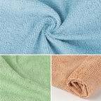 Bulk Microfiber Towels 100 or 200 Pack – Super Absorbent & Soft, 9.8×9.8 Inch – Multi-Purpose Washcloths for Bathroom, Hotel, Spa & Gym, Pure or Stripe, Random Color
