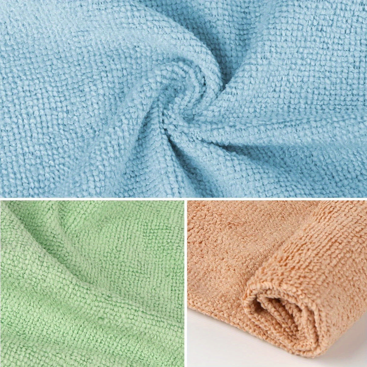 Bulk Microfiber Towels 100 or 200 Pack – Super Absorbent & Soft, 9.8×9.8 Inch – Multi-Purpose Washcloths for Bathroom, Hotel, Spa & Gym, Pure or Stripe, Random Color