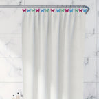 Butterfly Shower Curtain Hooks 12 Pack - Decorative Rustproof Metal Curtain Hook Rings, Colorful Aesthetic Design for Bathroom, Wardrobe & Living Room, Green Blue Tricolor Options