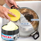 Oven Cleaning Paste & Cookware Scrub with Exfoliating Sponge - Heavy Duty Scorch Mark Remover for Pots Pans Stoves & Metal Surfaces Lavender Scented