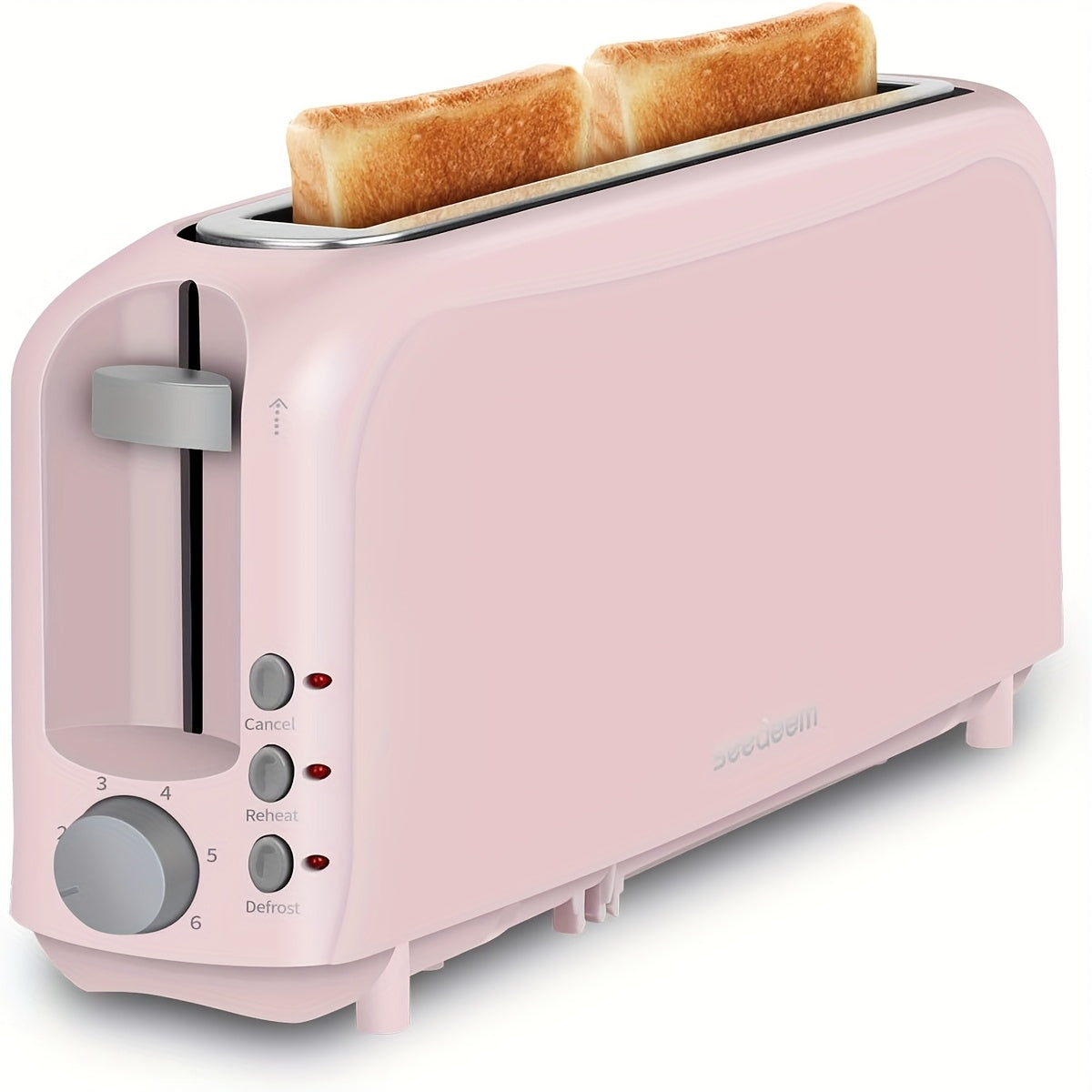 2-Slice Slim Toaster – 6 Shade Settings, Cancel Reheat & Defrost, 10" Long Slot, Auto Shut-Off, Removable Crumb Tray | 5 Colors