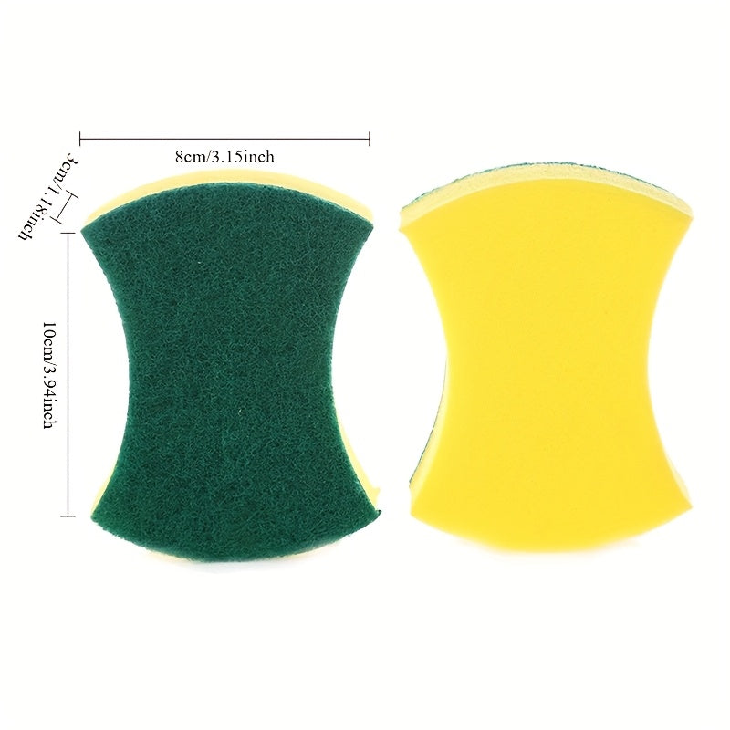 Double-Sided Cleaning Sponges 100 Pack Scratch-Free Super Absorbent Sponge Wipes for Kitchen Bathroom Dishwashing Home Use
