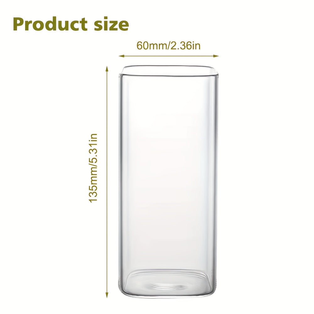 2pcs 12oz Reusable Glass Travel Cups Heat Resistant Shatter Resistant with Lid & Straw - Hot Cold Drinks Outdoor Travel Coffee Tea | Nuvia Haven