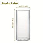 2pcs 12oz Reusable Glass Travel Cups Heat Resistant Shatter Resistant with Lid & Straw - Hot Cold Drinks Outdoor Travel Coffee Tea | Nuvia Haven