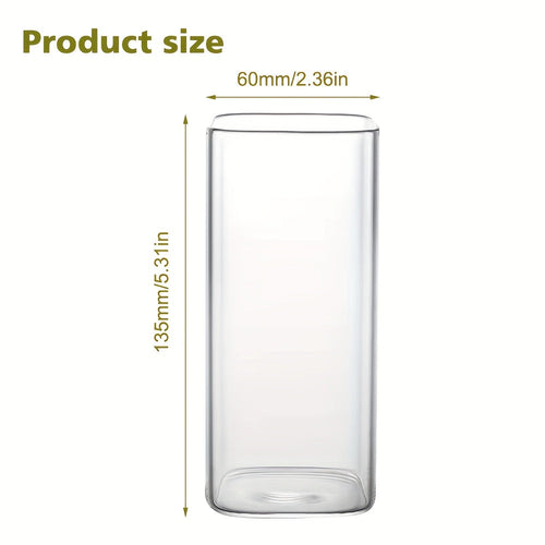 2pcs 12oz Reusable Glass Travel Cups Heat Resistant Shatter Resistant with Lid & Straw - Hot Cold Drinks Outdoor Travel Coffee Tea | Nuvia Haven