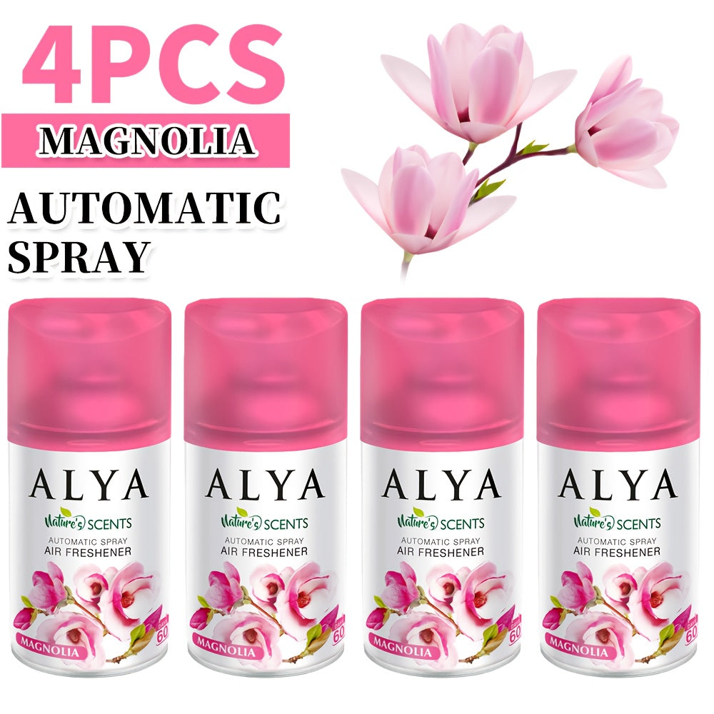 Automatic Spray Air Freshener Refill 8.45 oz 6 Scents 1-Pack and 4-Pack Odor Fighting for Home Bathroom Closet Car Office Fabric Lavender Magnolia Ocean Vanilla
