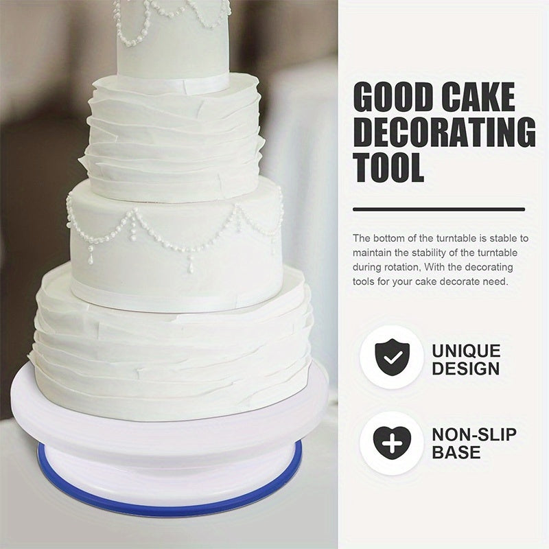 Rotating Cake Stand 11 Inch Non-Slip Base Smooth Spinning Turntable for Cake Decorating Icing Frosting Baking Display