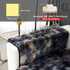 Faux Lamb Fluffy Sofa Cover Modern Gradient – Thick Plush Pet-Friendly Polyester Sofa Protector, Machine Washable 450-500g Fabric for Single, Double, Triple & Combination Sofas