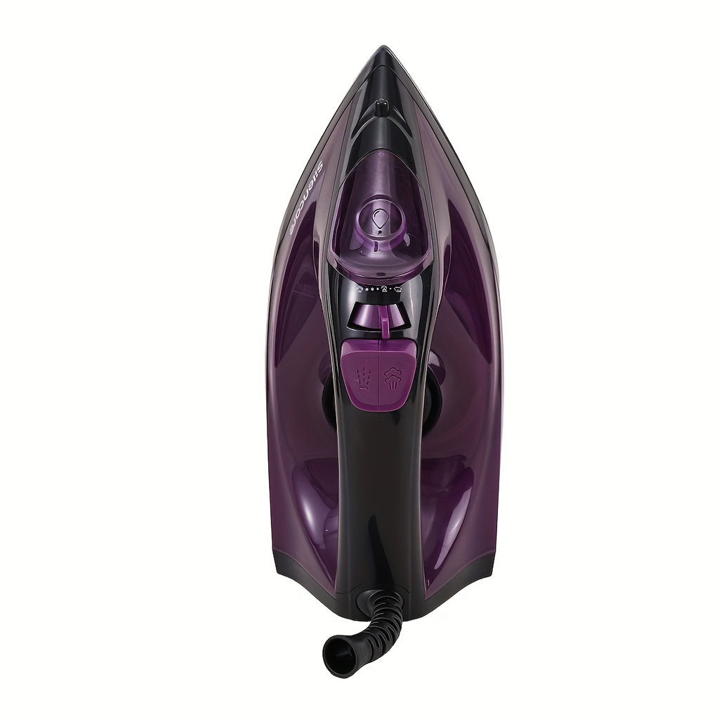 Handheld Clothes Steamer Non-Stick Soleplate – High-Pressure Anti-Calc, Adjustable Temp for Dry & Wet Clothes, Fast Heating Compact Steamer for Travel, Home & Office | Deep Purple