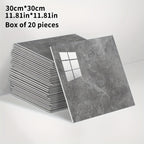 3D Marble Peel and Stick Wall Tiles 20/50pcs, Self-Adhesive Foam Wall Panels & Wall Stickers for Bathroom, Kitchen, Living Room & Bedroom Renovation, Easy to Cut & Clean, Grey Marble, Not Real Tile
