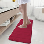 Plush Memory Foam Bath Mat Set 3 Piece – Soft Non-Slip Fast Absorbent Machine Washable Thickened Bath Rug for Bathroom, Shower, Kitchen & Bedroom – 9 Colors