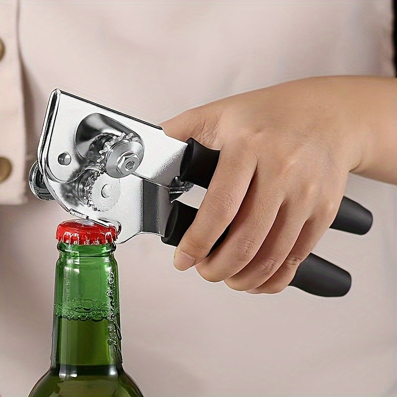 Heavy-Duty Manual Can Opener | Extra-Long Handle, Metal Build | Easy Grip
