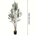 Artificial Olive Tree with Realistic Black Fruits – 4 Heights 47–83 Inch Nordic Mediterranean Faux Plant for Living Room, Kitchen, Hotel & Office | No Maintenance Indoor Decor