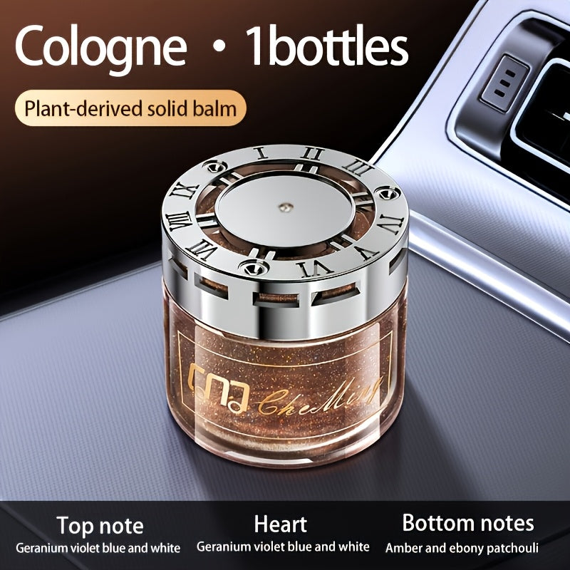 Solid Car Perfume Balm 2-Pack – Long-Lasting Light Fragrance Car Air Freshener & Interior Ornament, 5 Scent Combos: Lavender, Black Forest, Cologne, Wilderness & Gardenia Berry