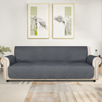 Universal Fit Sofa Slipcover Protector Washable 3 4 Seater, 5-Layer Quilted Pet-Friendly Couch Cover with Elastic Straps – Recliner & Loveseat Compatible, Non-Slip Furniture Protector for Living Room