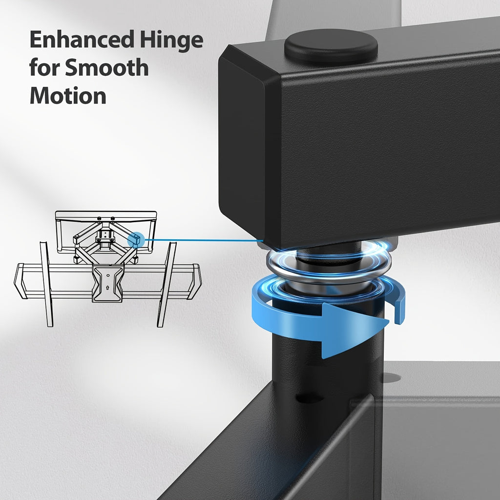 Full Motion TV Wall Mount for 37–86 Inch TVs, Heavy Duty Articulating Bracket, Swivel & Tilt, VESA 600x400mm, Holds Up to 100 lbs