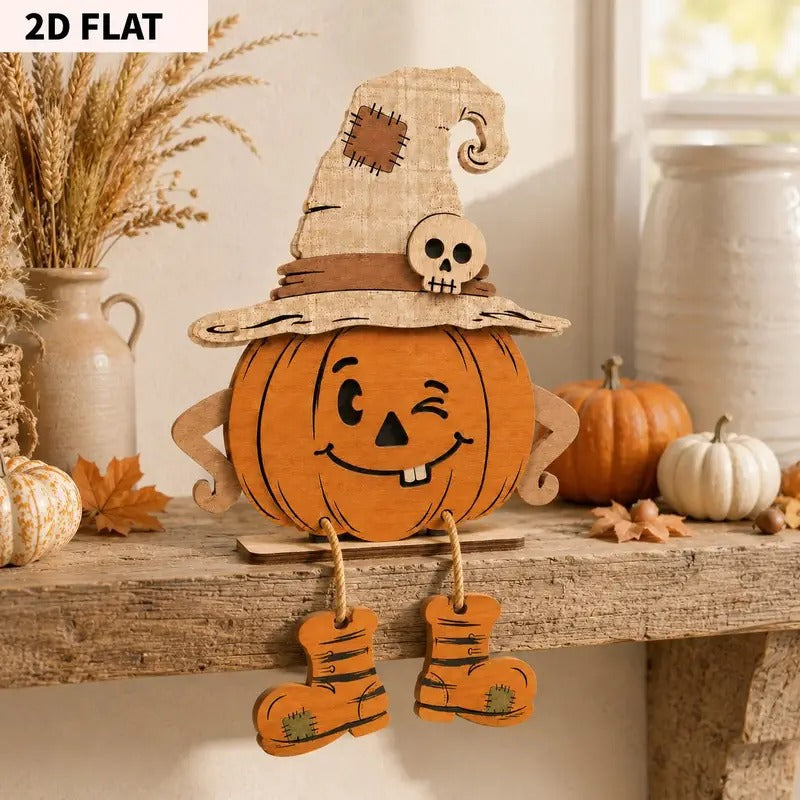 Autumn Harvest Wood Signs Set of 3 Pumpkin Maple Leaf Rustic Tabletop Plaques – Thanksgiving Halloween Farmhouse Home Decor