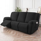 8-Piece Recliner Slipcover Set for 3-Seat Sofa – Flexible Soft Slide Sleeve Furniture Protector with Pocket, Stretch Couch Cover for Living Room, Office & Sofa Chair