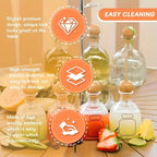 Mini Liquor Bottle Cups with Straw 12.68oz – Reusable Clear Plastic Tequila Bottles for Champagne, Wine & Cocktails | Party Favors & Wedding Drinkware