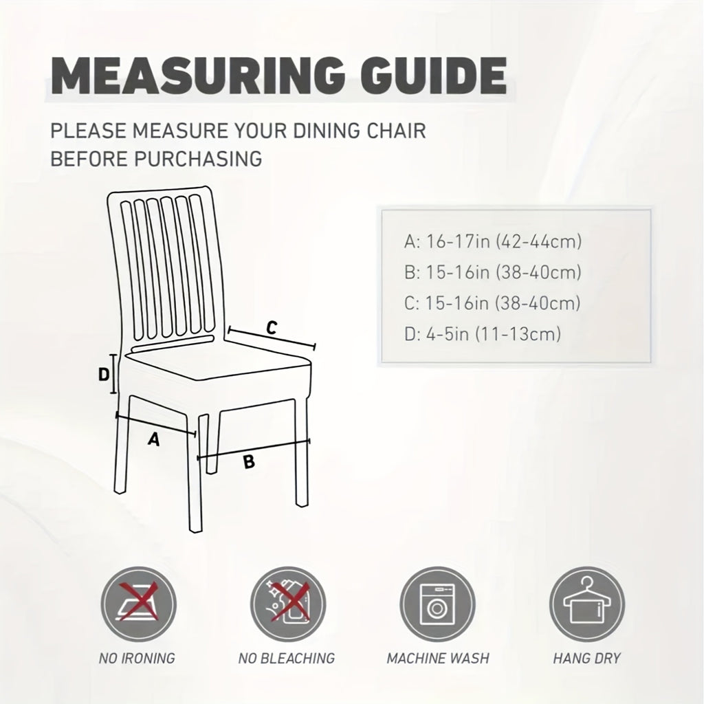 PU Faux Leather Chair & Stool Seat Covers Set of 6 – Wear-Resistant Washable Stretchable Seat Protectors for Home & Restaurant Furniture, Fits Round Stools & Dining Chairs