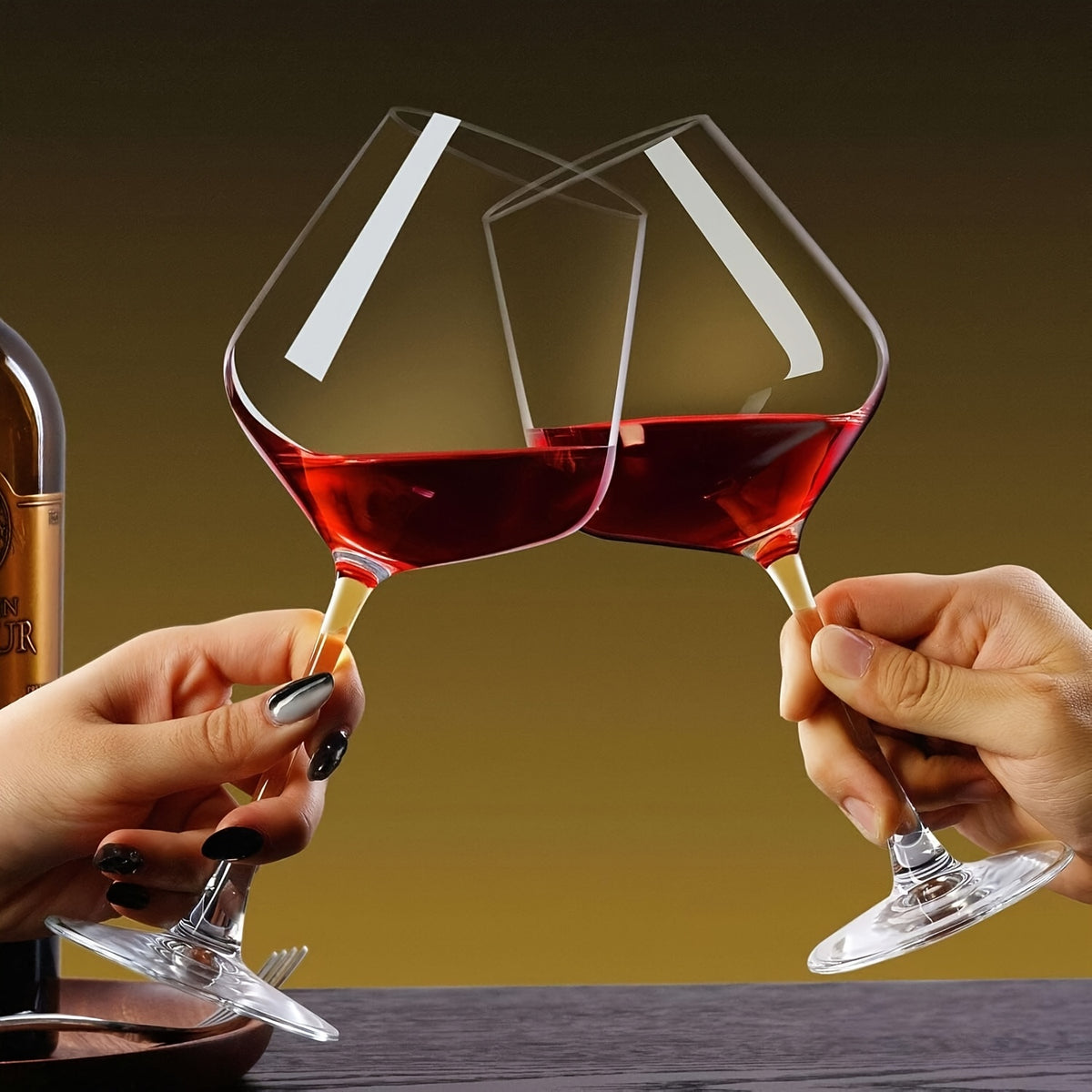 Burgundy Wine Glasses 460ml Artisan Crafted Red White Wine Glass 15.56oz for Women Men Weddings Birthdays Mother's Day Gift
