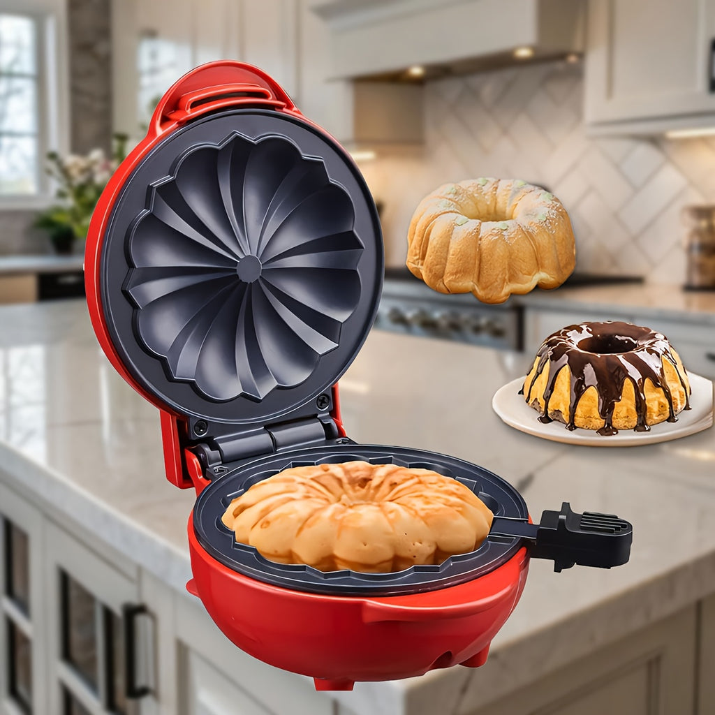 Mini Electric Cake Maker Non-Stick Fast-Heating – Muffin, Donut & Mini Cake Maker with Temperature Control – Compact Countertop Baking Appliance