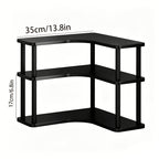 Corner Shelf Countertop Organizer, Triangular Multi-Tier Kitchen Storage Rack for Coffee Accessories, Cups, Spices & Kitchen Essentials, Space-Saving Corner Stand for Counter, Bathroom & Office