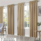 100% Blackout Curtains Rod Pocket 4 Panels - Thermal Insulated Energy Saving Drapes for Bedroom Living Room, 38" & 52" Wide 54"–108" Long, 7 Colors