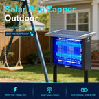 Solar Bug Zapper Outdoor Wireless Portable Mosquito Zapper with Solar Panel Sensor USB Charging Fly Trap Insect Killer for Home Backyard Porch Garden Camping