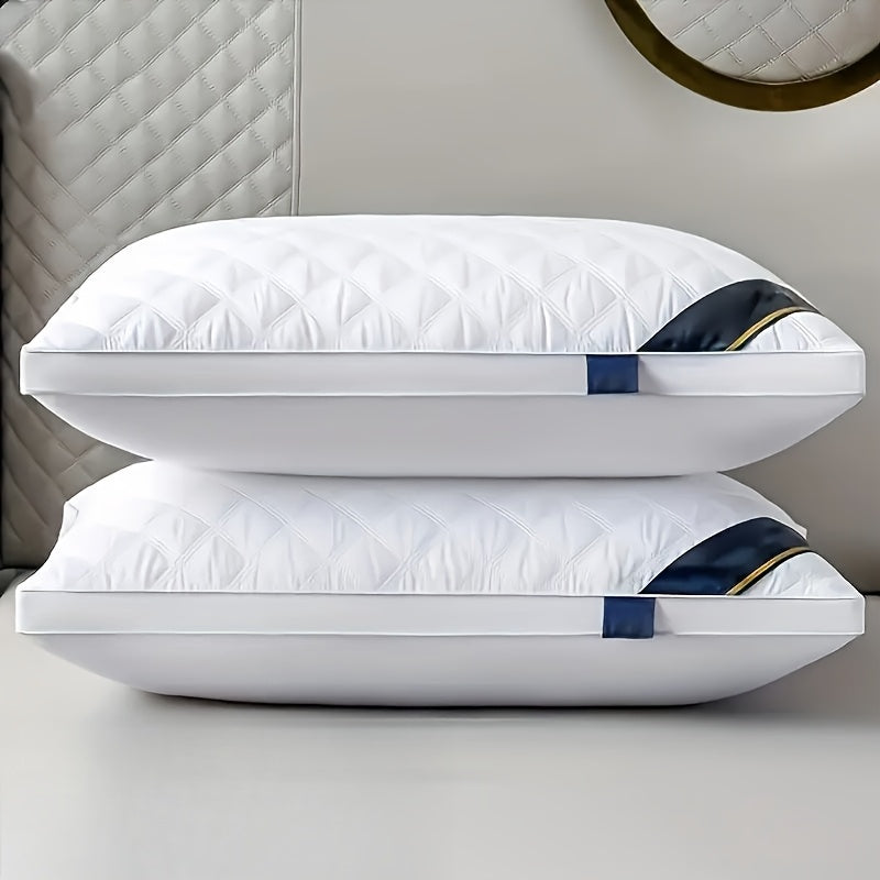 Hotel Quality Bed Pillows 2 Pack – High-Loft Neck Support Sleep Pillows, Resist Flattening, All-Season Luxury Pillow Inserts for Bedroom & Guest Room