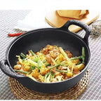Heavy Duty Cast Iron Skillet 7.87in 20cm Dual Handle Nonstick No Lid Even Heat for Home BBQ Camping Oven Stovetop Grilling Steaks Baking