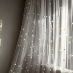 White Pearl Sheer Tulle Fabric 160x300cm 5.25x9.8ft for Wedding Party Home Window Wall Tabletop Decoration Festive Event Backdrop