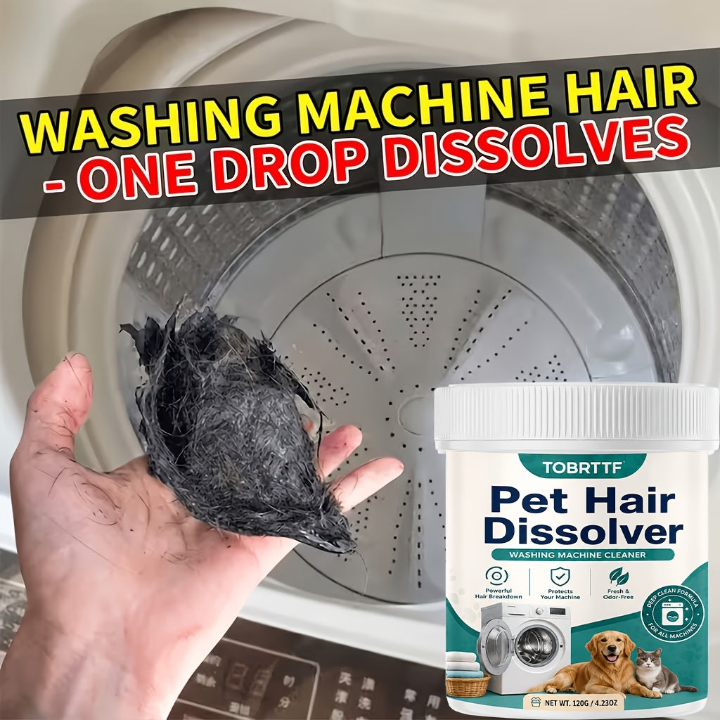 Pet Hair Removal Laundry Tablets Effervescent Dissolver for Washing Machine Removes Dog Cat Hair from Clothes Bedding Furniture Safe for All Fabrics Household Laundry Booster