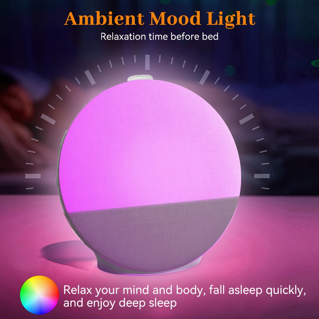 Sunrise Alarm Clock & Sound Machine with 30 Soothing Sounds White Noise – Dimmable Night Light, Wake Up Light, Snooze & Timer for Bedroom, Adults & Heavy Sleepers, Gift for Women & Men
