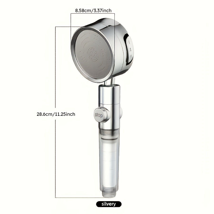 High Pressure Filter Showerhead 3 Adjustable Spray Modes with Angle-Adjustable Mount – Super Pressurized Home Bath Shower Head Bathroom Upgrade, Silver
