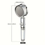 High Pressure Filter Showerhead 3 Adjustable Spray Modes with Angle-Adjustable Mount – Super Pressurized Home Bath Shower Head Bathroom Upgrade, Silver