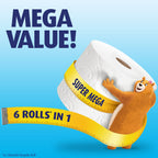 Ultra Soft Mega Roll Toilet Paper 200 Sheets – Available in 6 & 16 Count, Double & Mega Rolls, Cushiony Thick 2-Ply Bath Tissue for the Whole Family