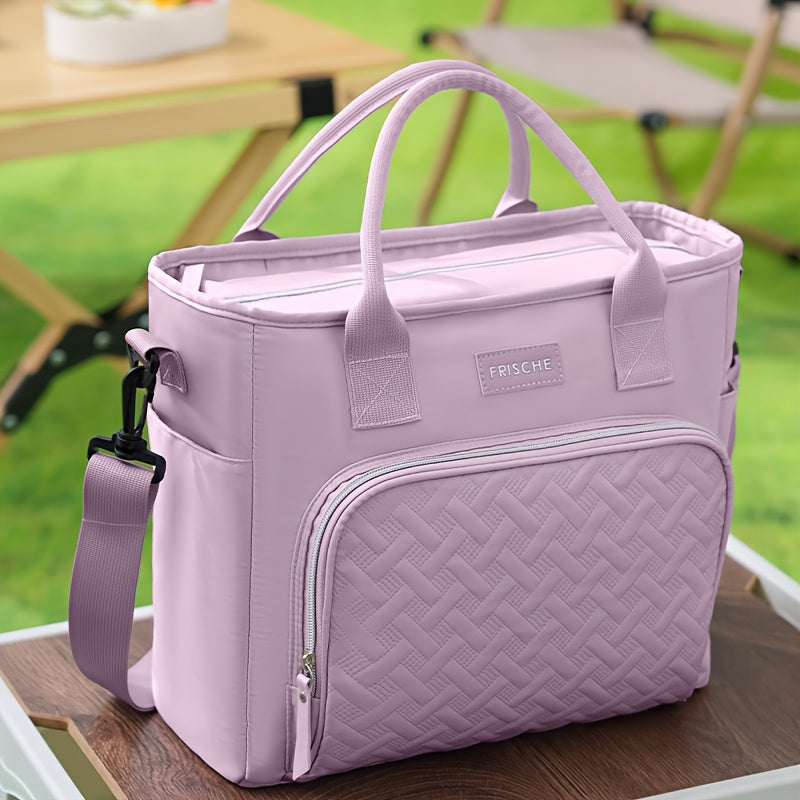 Extra Large 11L Insulated Lunch Bag & Beach Cooler Tote – Portable Thermal Food Carrier with Adjustable Shoulder Strap, Keeps Meals Hot or Cold, for Outdoor, Work, Beach & Picnic, 4 Colors