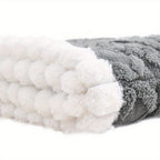 Boho Quilted Fleece Sofa Cover Thick – 400g Plush Polyester, Non-Slip, Pet-Friendly, Machine Washable, 2/3/4 Seater, Bedroom Living Room Office Decor, Grey