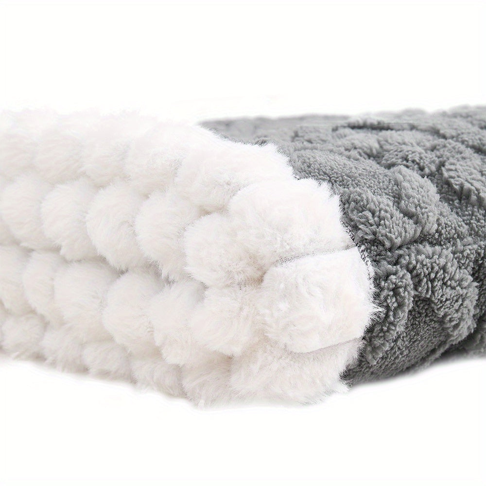 Boho Quilted Fleece Sofa Cover Thick – 400g Plush Polyester, Non-Slip, Pet-Friendly, Machine Washable, 2/3/4 Seater, Bedroom Living Room Office Decor, Grey