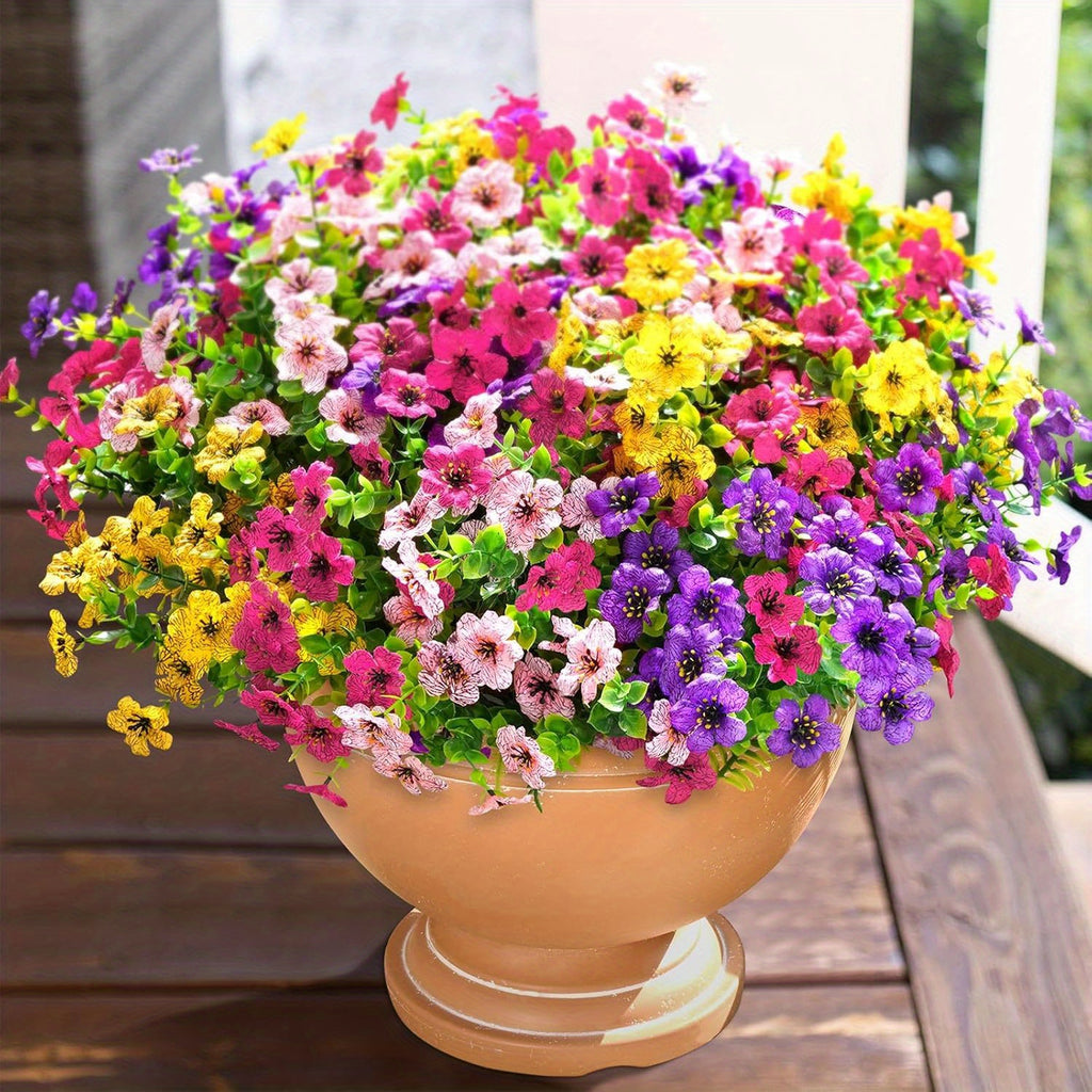 Artificial Outdoor Daisy Flowers UV Resistant Bulk Bundles 18/36/54pcs – Faux Colorful Daisy Stems for Porch, Patio & Garden – Realistic Spring Summer Outdoor Decor Flowers